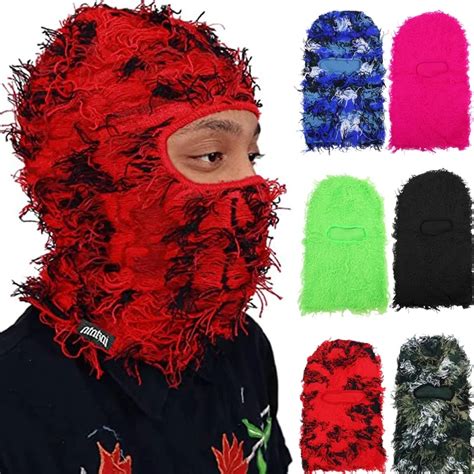 full face black ski mask|black fuzzy ski mask.